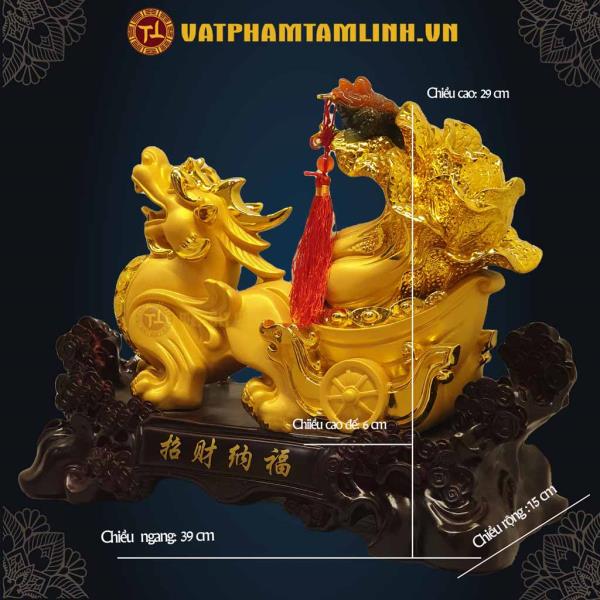 Tỳ Hưu Kéo Bắp Cải Vàng May Mắn Cát Tường