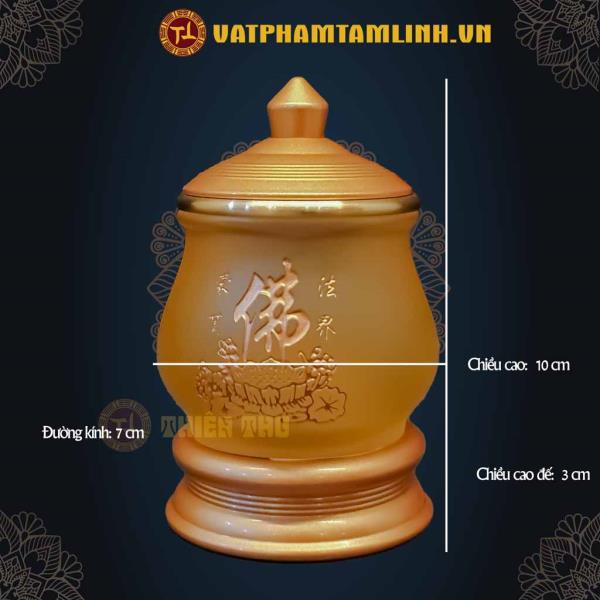 Bi chữ phật khắc nổi đế vàng