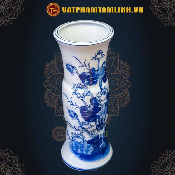 Ống Hương Gốm Rồng Xanh 