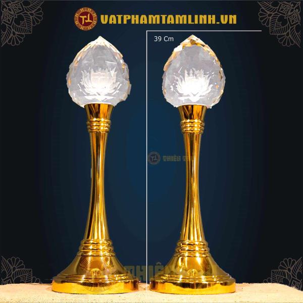Cặp Đèn Pha Lê Đồng Đào