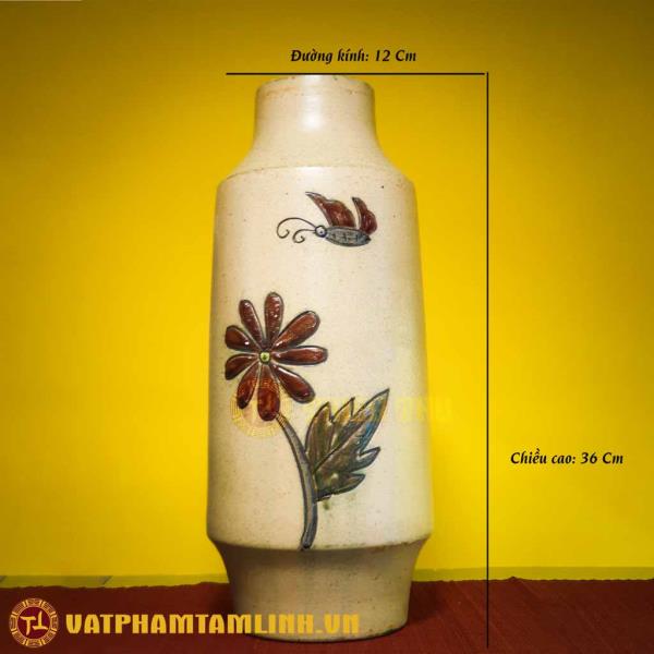 Bình Hoa Bằng Gốm Vẽ Hoa Dáng (Thấp/Cao)