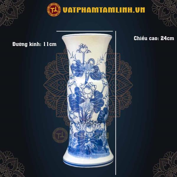 Ống Hương Gốm Rồng Xanh 