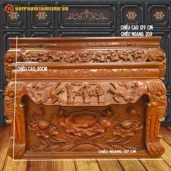 Bộ Bàn Thờ Gỗ Chân Quỳ 