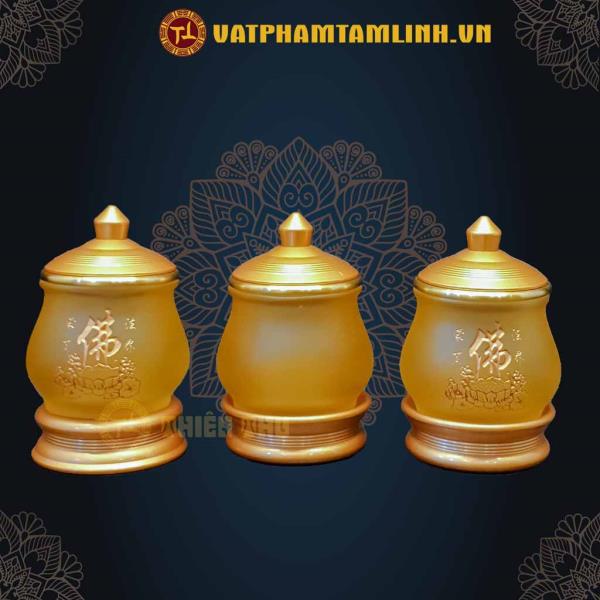 Bi chữ phật khắc nổi đế vàng