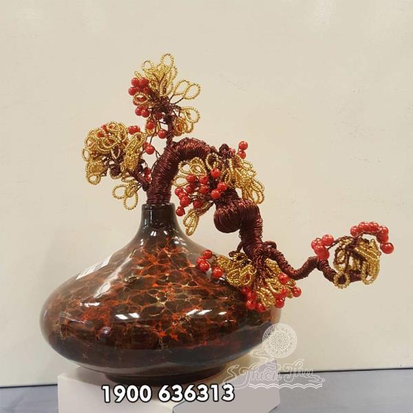 Bình bông hoa cườm