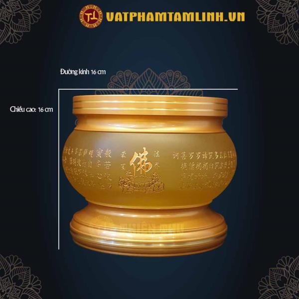 Bát Hương Tâm Kinh Đá Lưu Ly 