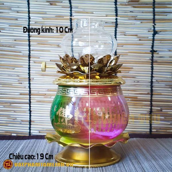 Đèn Dầu Thủy Tinh Chú Đại Bi 