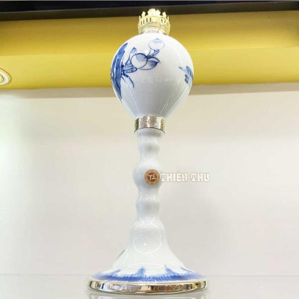 Đèn dầu sứ đồng 50567 (34cm)