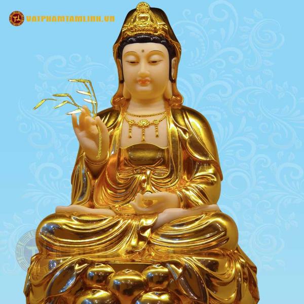 Tượng Quan Âm Bồ Tát Dát Vàng 