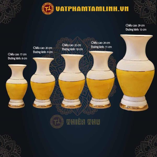 Bình Bông Sứ Vàng 