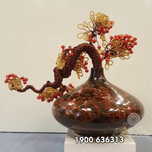 Bình bông hoa cườm
