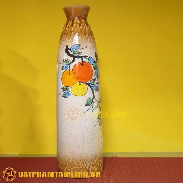 Binh Hoa Trang Trí Dáng Cổ Chai (cao) 