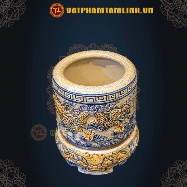 Bát Hương Rạn Nổi (Gốm Bát Tràng) 