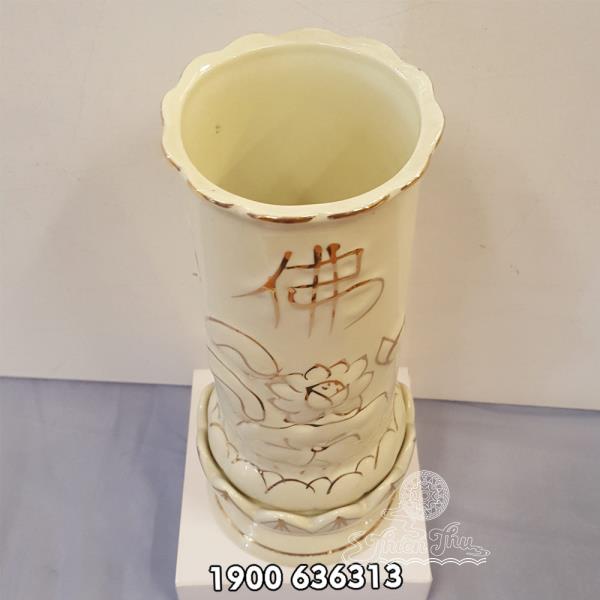 Ống nhang gốm kép