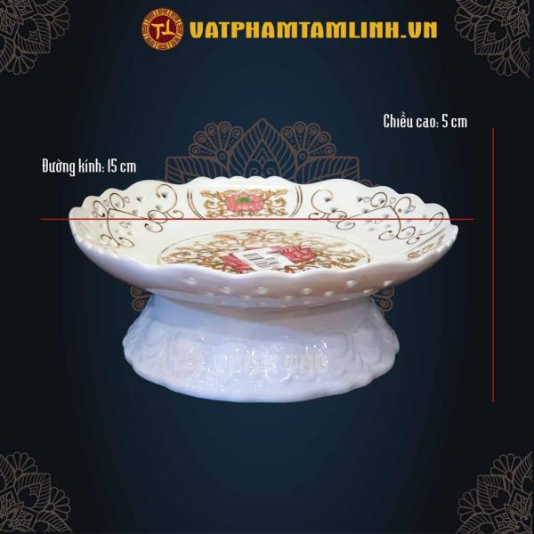 Dĩa Sứ Vẽ Hoa 