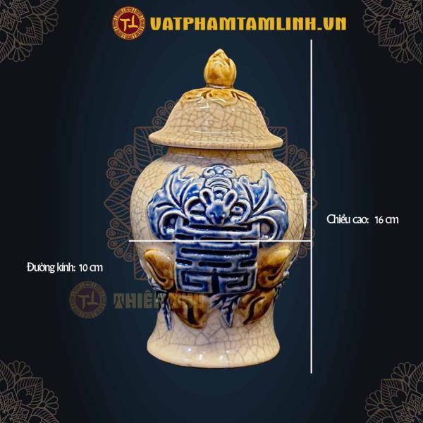 Chóe Thọ Đào Men Rạn Nổi 