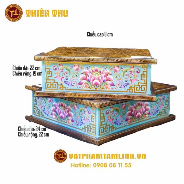 Đế Đôn Tượng Kim Loại xanh lá (8cm) 