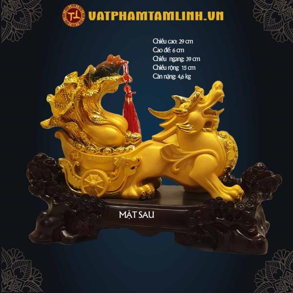 Tỳ Hưu Kéo Bắp Cải Vàng May Mắn Cát Tường