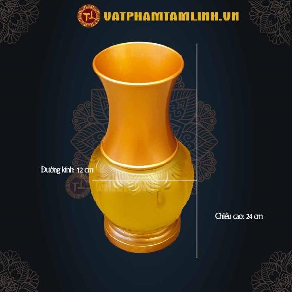 Bình Hoa Lưu Ly Viền Vàng (24 cm) 