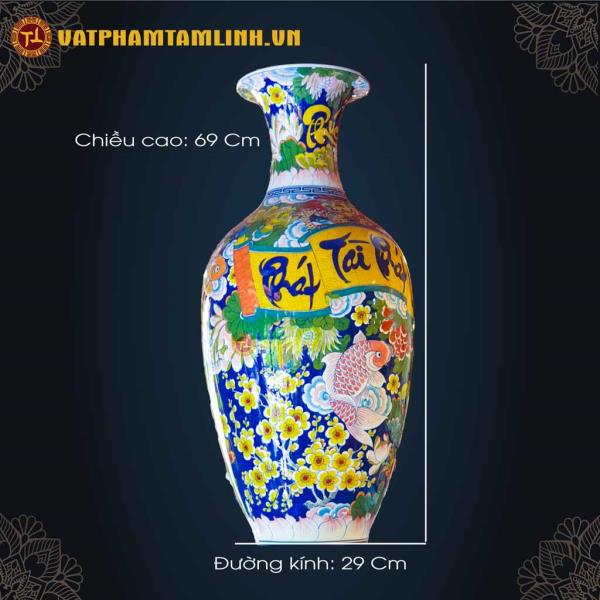 Bảo Bình Nhị Cảnh Phát Tài Phát Lộc - Cá Chép Ngàn Hoa 