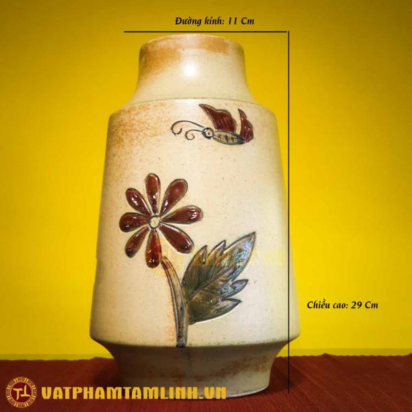 Bình Hoa Bằng Gốm Vẽ Hoa Dáng (Thấp/Cao)