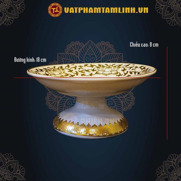 Dĩa Quả Trắng Nhũ 